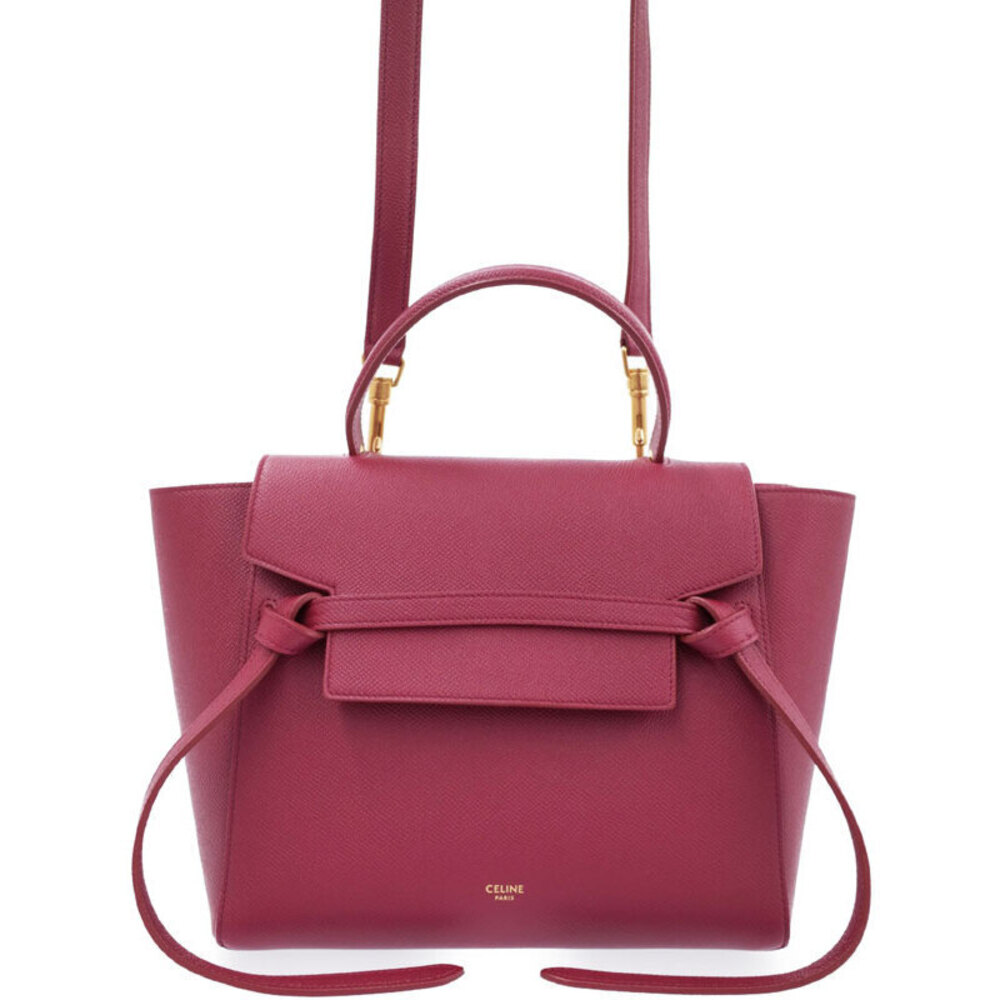 Celine Belt 2WAY Bag grained calfskin leather